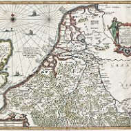Dordrecht 300 ca. Romeinse tijd door Abraham Ortelius in 1584