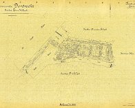 Dordrecht Binnenstad 1922 Sectie E rondom de Dolhuisstraat