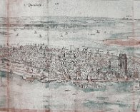 Dordrecht 1555 ca door Anthonis van den Wijngaerde