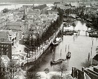 Dordrecht 1905 vanaf de Grote Kerk naar de Nieuwe Haven