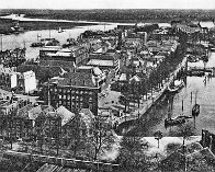 Dordrecht 1909 vanaf de Grote Kerk naar de Nieuwe Haven