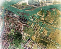 Dordrecht 1924 rondom het kruispunt van de Oranjelaan met de Noordendijk