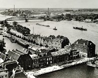 Dordrecht 1925 vanaf de Grote Kerk naar de Kalkhaven